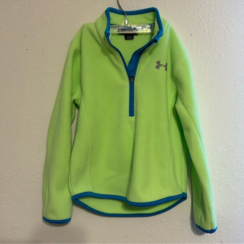 Under Armour Neon Green and Blue Kids Sweatshirt
